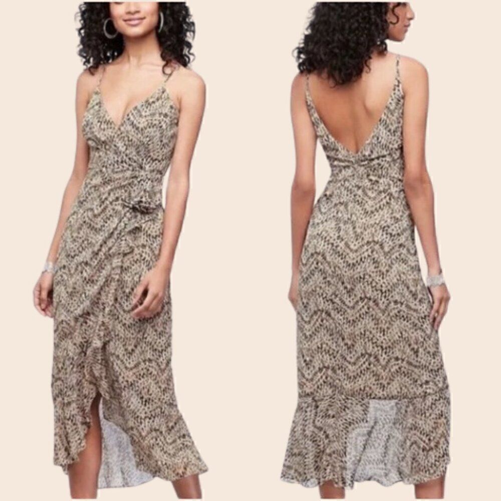 Bardot Ellie Dress in Animal Abstract Print Size 8